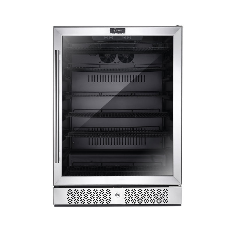 Empava 23.4'' Stainless Steel Built-In Beverage Cooler with Glass Door