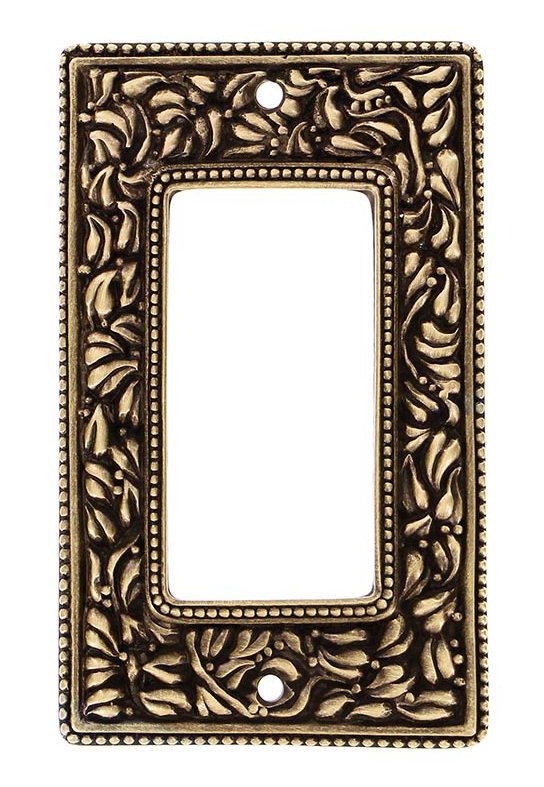 San Michele 1-Gang Rocker Wall Plate, Antique Brass