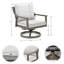 Ensemble de conversation d'extérieur en aluminium 4 pièces avec causeuse Vishali-96914907-96914908