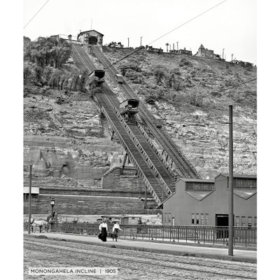 Monongahela Incline, Pittsburgh historique - reproduction de photo sur toile tendue