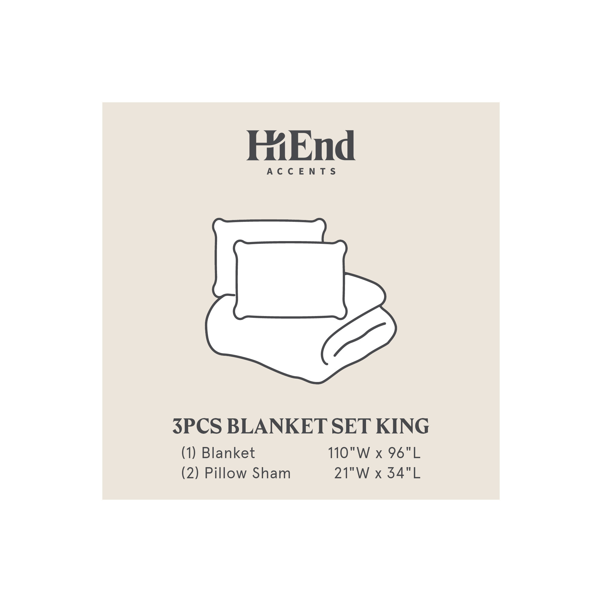Cotton Voile Classic Casual Modern Rustic Soft And Lightweight Throw Blanket Set, White, King