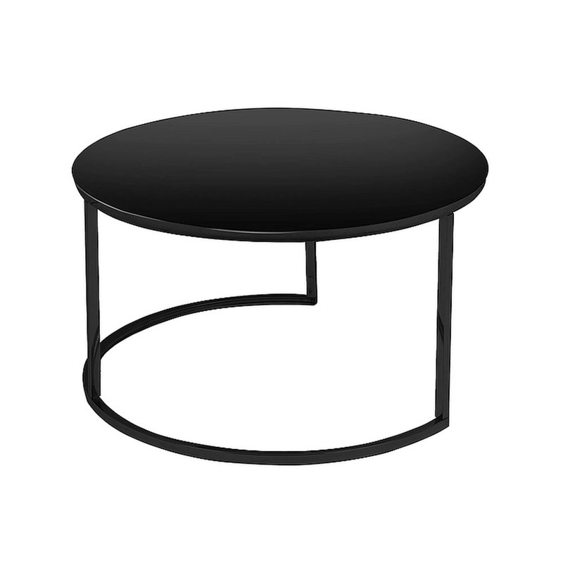 Arien Frame Coffee Table, 45cm H x 80cm W x 80cm  D, Black