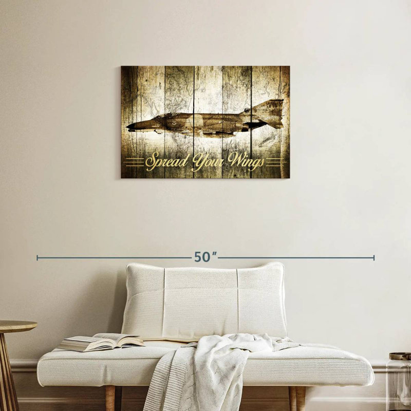 Mehar Grunge Fighter Jet, 20" H x 30" W