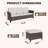3-Piece Mix Brown Rattan Wicker Patio Outdoor Spacious Sofa Seating Group with Ottomans, Cushion-1571199948
