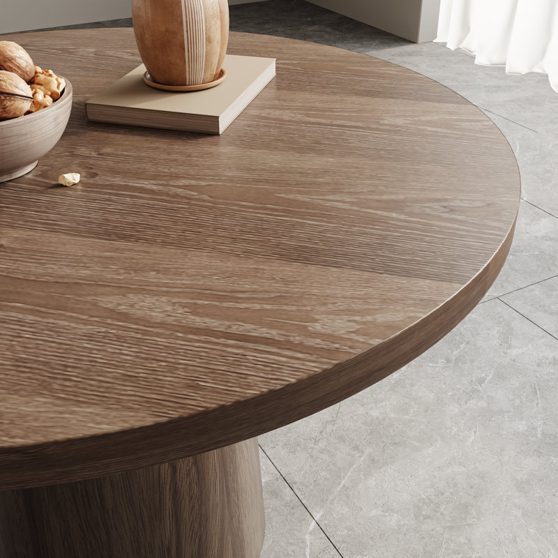 Dark Walnut Dining Table Solid Wood Kitchen Table, 29.52" H x 39" L x 39" W