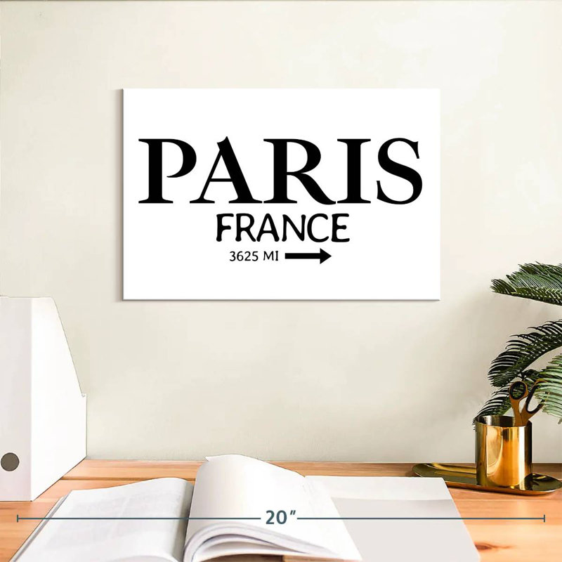 Panneau Nicci Paris, H 8 po x l 12 po