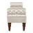 Velvet Button Bench For Bedroom - Wood Construction And   With Storage Buttons Solid-431242226
