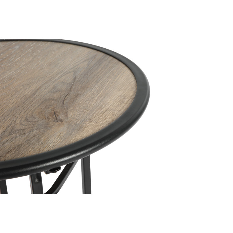 Ensemble de bar d'extérieur 3 pièces avec chaises pivotantes, Bleu