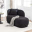 Chaise longue rembourrée en fausse fourrure-1503816416