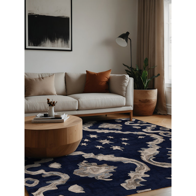 Machine Washable Gray Area Rug, Square 4'
