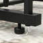 Table d'appoint en forme de C avec tablette de rangement, canapé et cadre en métal pour table de salon, finition bois foncé