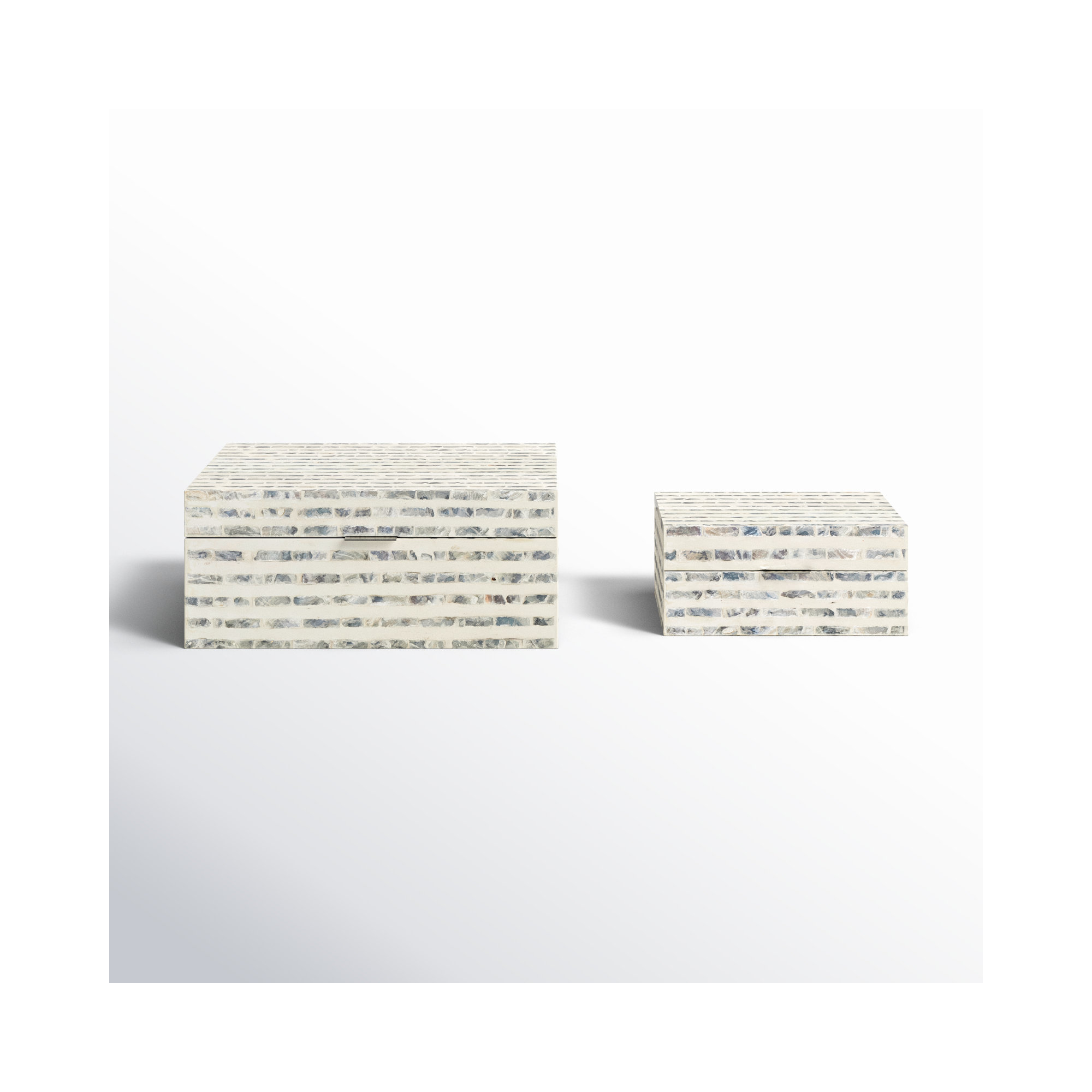 2 - Piece Handmade Mother Of Pearl Decorative Box