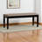 Gethyn Sand Fabric Upholstered Bench With Walnut Brown Finished Wood, 18.9'' H X 47.8'' W X 16.1'' D-688289316-688289317
