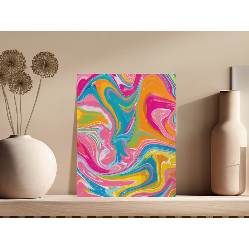 Abstract Swirl Wall Art, Marble Print, Modern Art Canvas, Contemporary Home Decor, Vibrant Wall Hanging, Unique Gift Idea