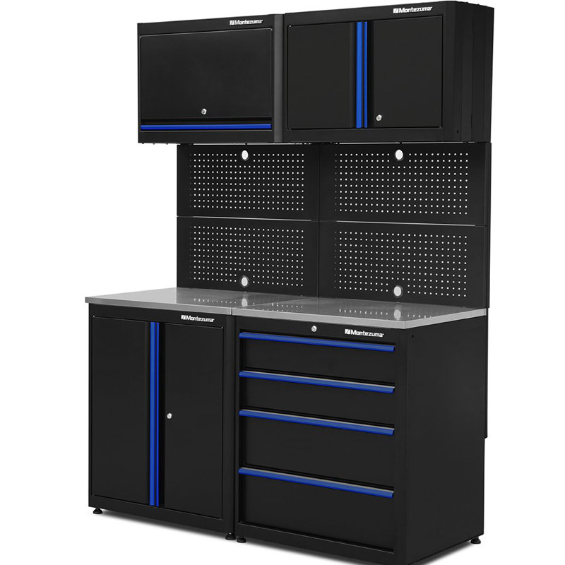 Ensemble de rangement pour poste de travail et outils en acier 6 pièces