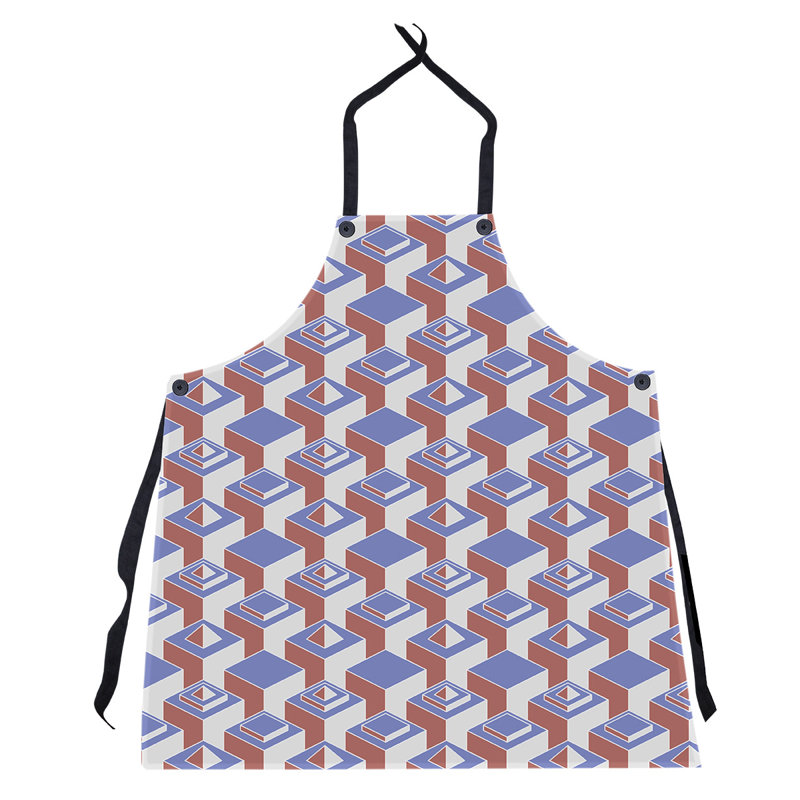 Tablier de gratte-ciels, Bleu/rouge