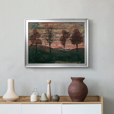 Quatre arbres (Vier Bäume) - Egon Schiele - Toile tendue avec châssis, 1917