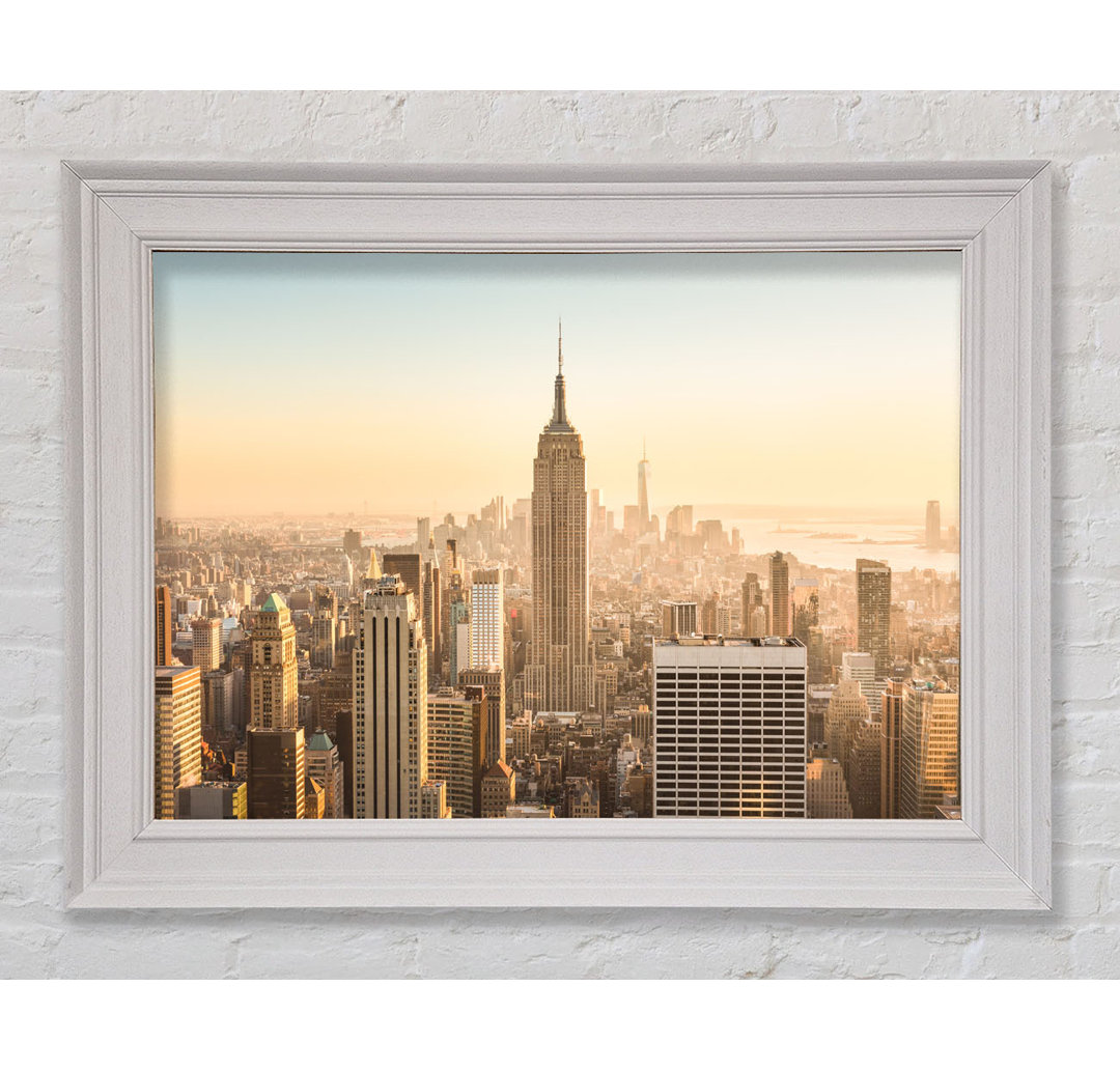 New York Skyline In The Day Gerahmter Druck