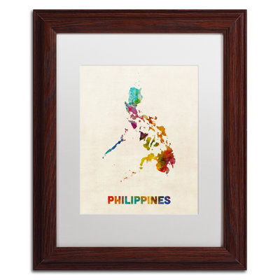 « philippines map », impression encadrée