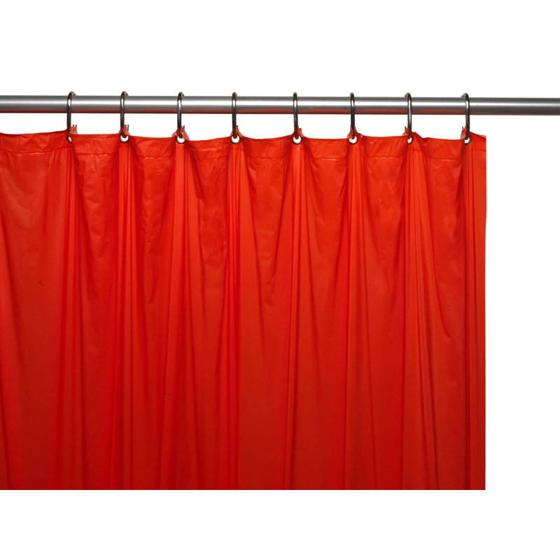 Doublure de douche simple en vinyle magnétisé robuste Ianthe, Rouge, 72" H x 70" W