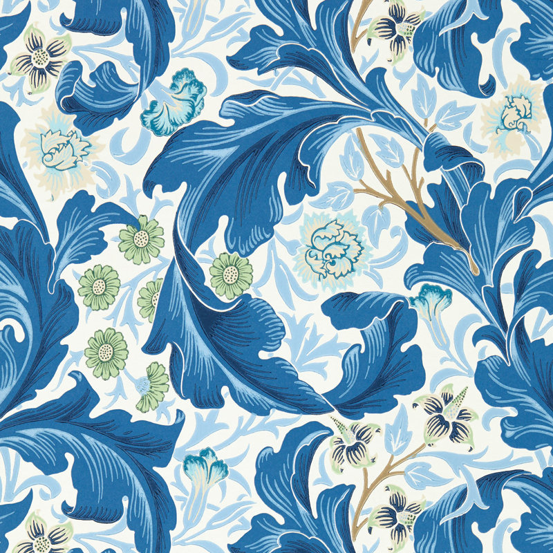 Leicester 10.05m x 52cm Matte Wallpaper Roll, Paradise Blue