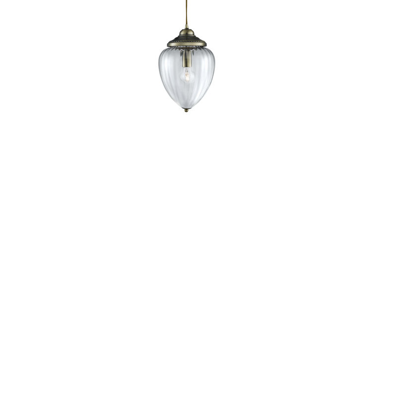 Arquette 1 - Light Teardrop Pendant, Antique Brass