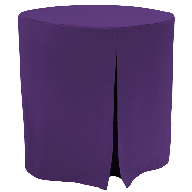 Violet Round Polyester Fitted Table Cover for 30" Tables