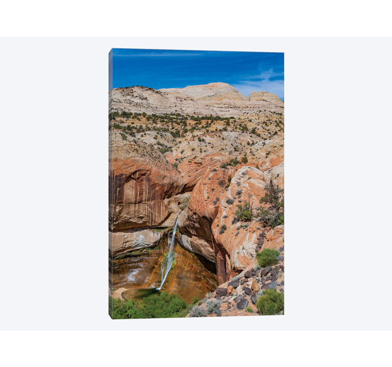« cascade », reproduction d’impression sur toile, H 40 po x l 26 po x P 1,5 po, Toile tendue, Pas de tapis