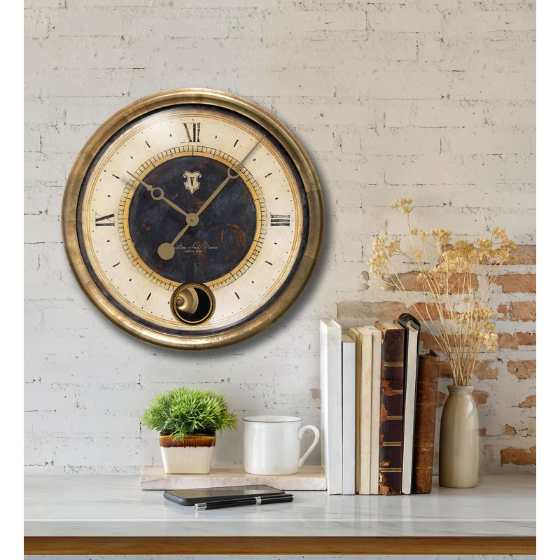 Duwayne Metal Wall Clock, Black
