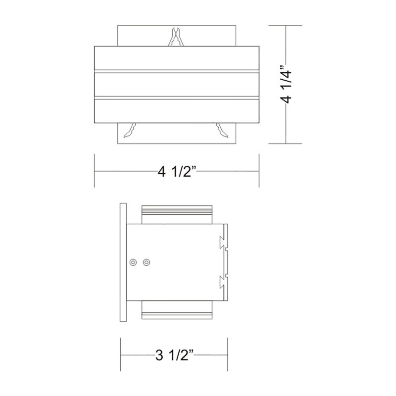 Paral.Lel 2-Light Flush Mount, Silver