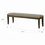 Mobilier de salle à manger rustique rembourré en tissu de bois massif rembourré avec têtes de clous gris chaud (1 pièce BANC seulement)