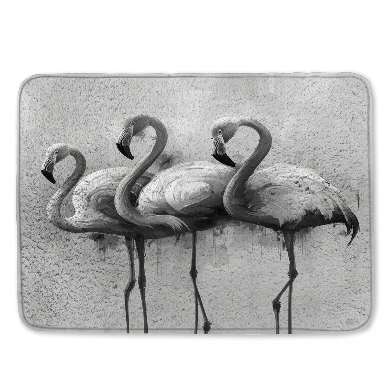 Tapis de bain Mono Flamingo Trio, L 34 po x L 21 po