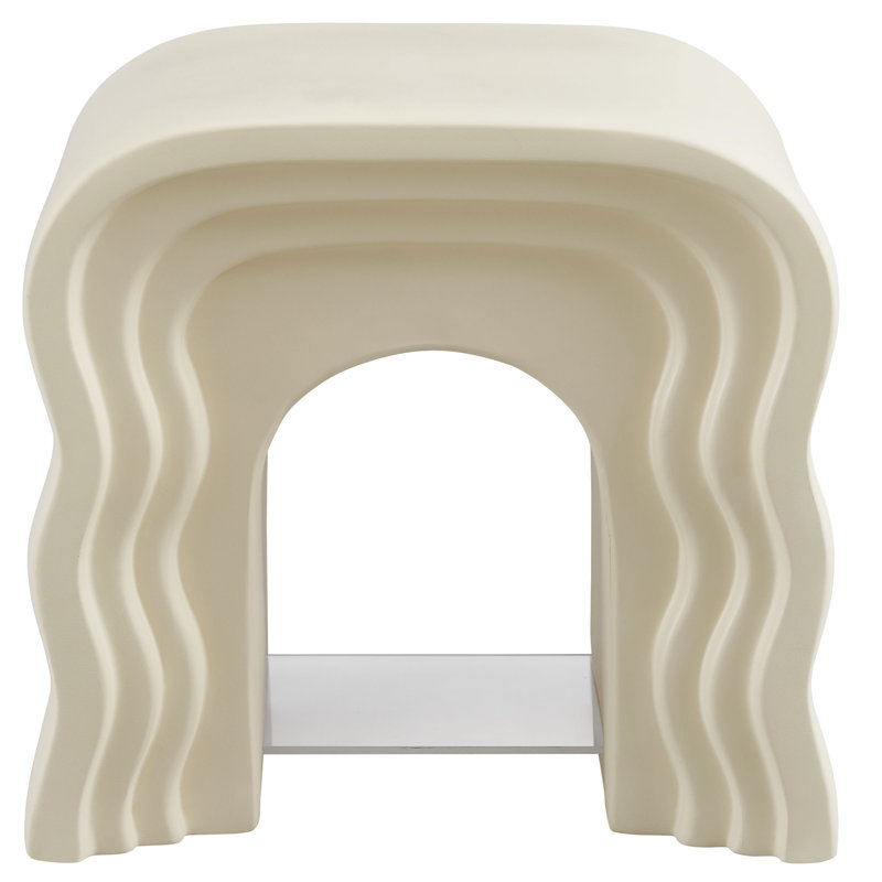 Table d'appoint Jorin Squiggle, Ivoire ivoire