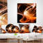 Conception orange fractale en forme de 3D - coussin abstrait imprimé-30745902-30745906