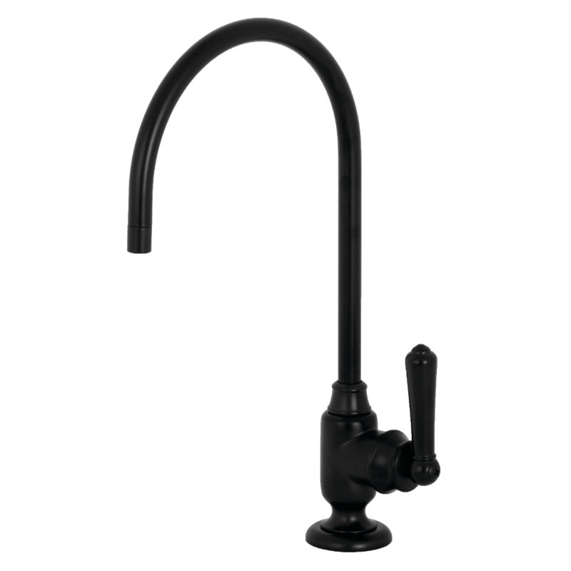 Robinet de filtration d'eau 1 trou à fixation sur le comptoir Kingston Brass Magellan, Noir mat