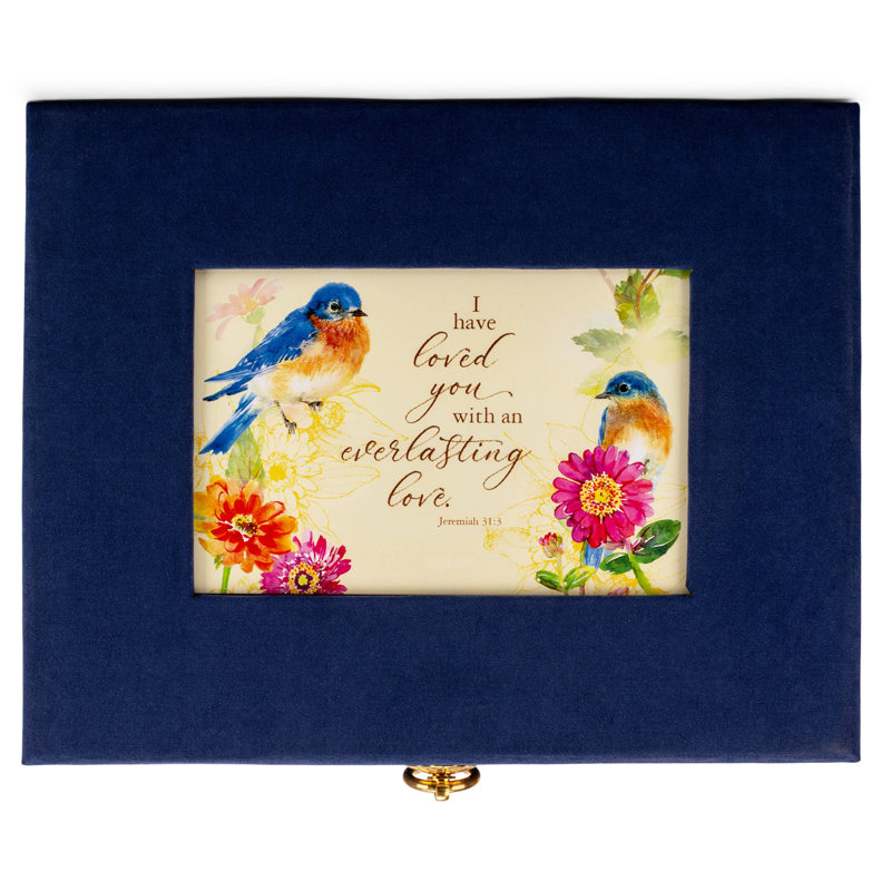 Linen Music Box I Have Loved You Navy