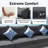 5-piece Outdoor Patio Sectional Sofa Grey Pe Rattan Wicker Conversation Set With Cushions-1438366242