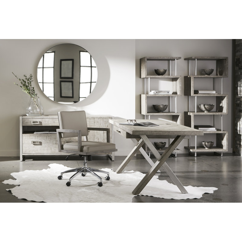 Polk Solid Wood Top Writing Desk with Power Outlet