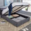 Ottone Grey Upholstered End-Lift Ottoman Storage Bed-1107295622