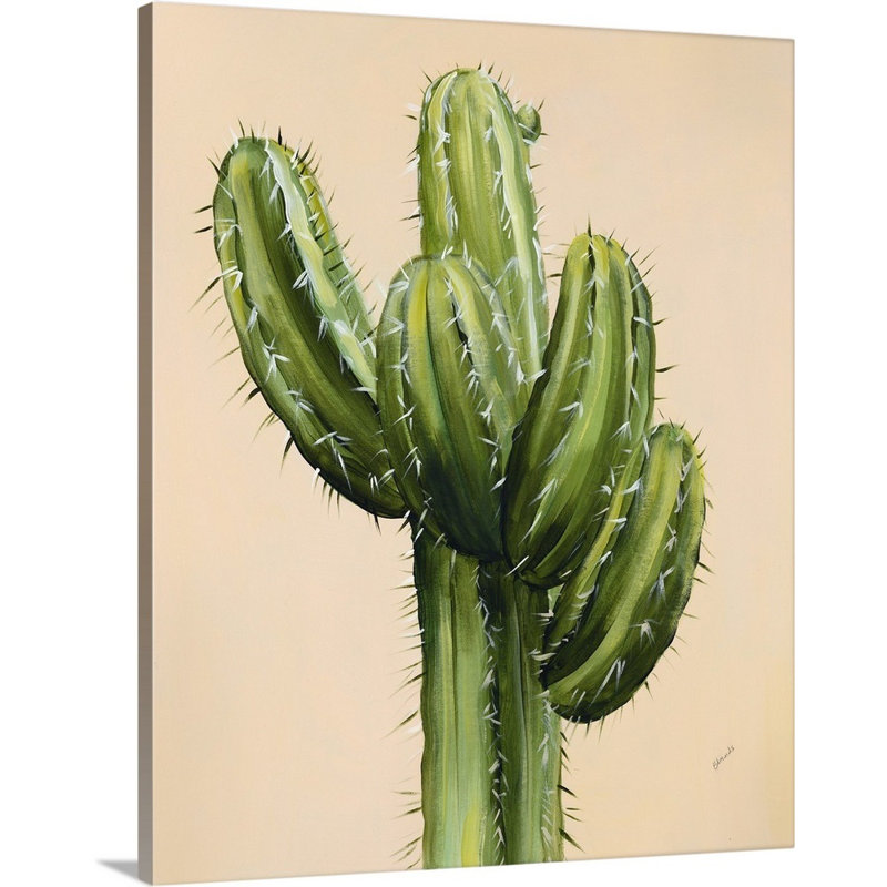 « couleur cactus ii », peinture sur toile, Toile tendue, H 14 po x l 11 po x P 1,25 po