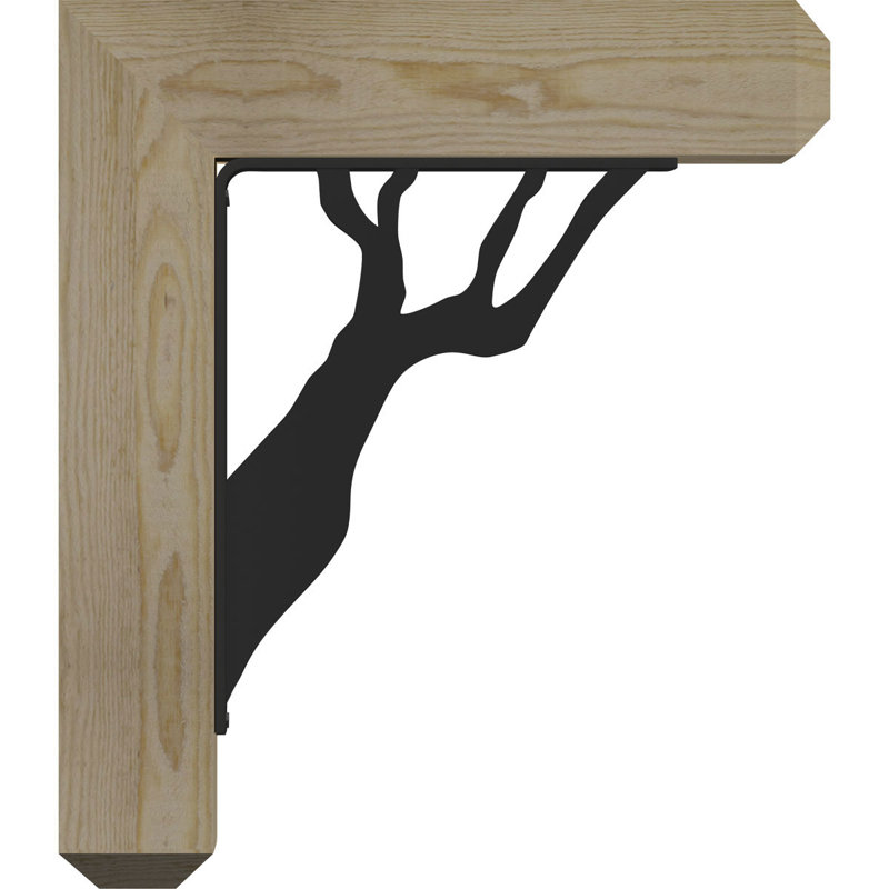 Support triple Ironcrest de 4 po Damon, H 18 po x P 15 1/2 po, 4"W x 4"T Douglas Fir (Rough Sawn)