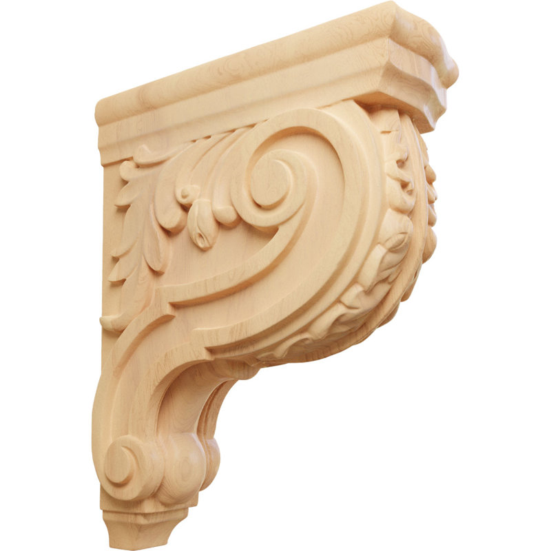 Corbeau Hudson Acanthus, H 10 po x l 3 po x P 7,75 po, Chêne rouge