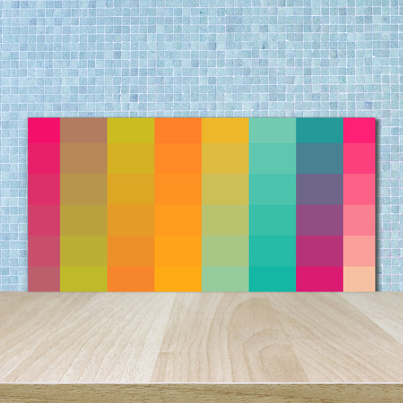 Lionna 50cm W x 100cm L Glass Peel and Stick Panel