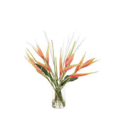 Heliconia's with Mixed Green Grass and Split Philo Leaf