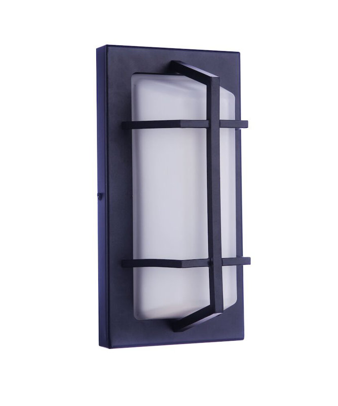 1 - Bulb Outdoor Flush Mount, 2.98" H x 5" W x 5" D, Black