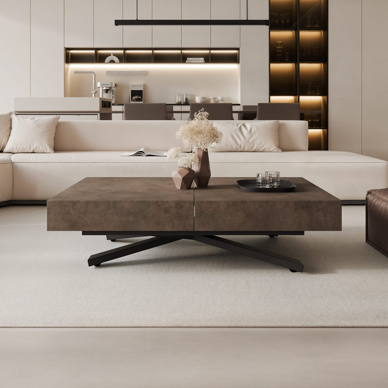Extendable Dining Table, Dark Grey