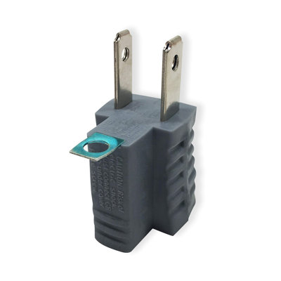 3 Prong to 2 Prong Adapter, ETL Listed Polarized Grounding Converter, Gray, 4 Pack