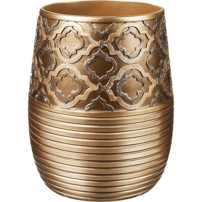 Zahari Home Decorative Trash Can for Bathroom, Office & Bedroom - 2.1 Gallons Stylish & Small Trash Can for Dorms, Desktop & Restroom - Chic Waste Basket for Compact Spaces, Spindle