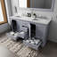 60 po X P 22 po D Meuble-lavabo double avec comptoir en marbre de Carrare et robinet-1098222018