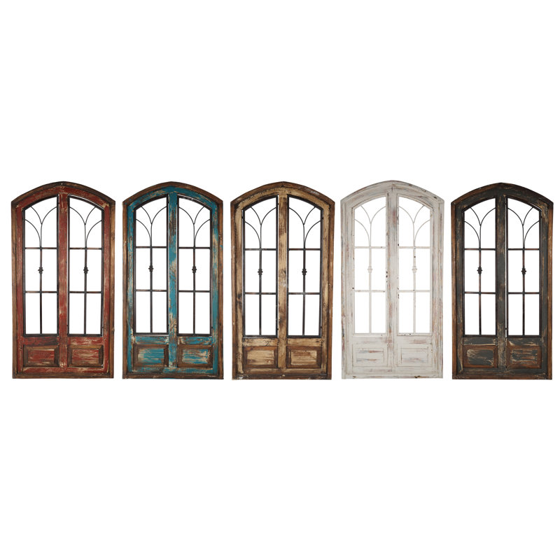 Handmade Traditional Buildings & Architecture Wall Decor, Shabby White, 48" H x 24" W x 1.5" D